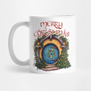 Whimsical Halfling Hole by Christmas - Fantasy Mug